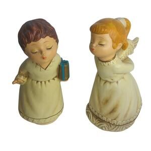 Vintage Christmas Kissing Angels Set Of 2 READ